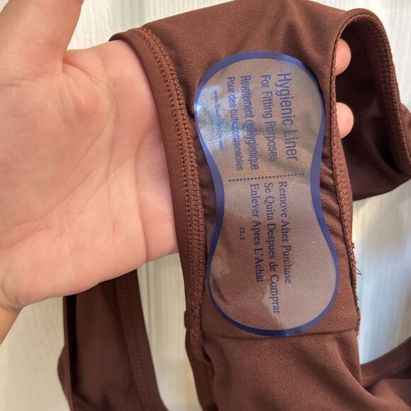 NWT Women's Low Rise Cheeky Bikini Bottom Shade & Shore Brown Size L 12/14 - Picture 7 of 16